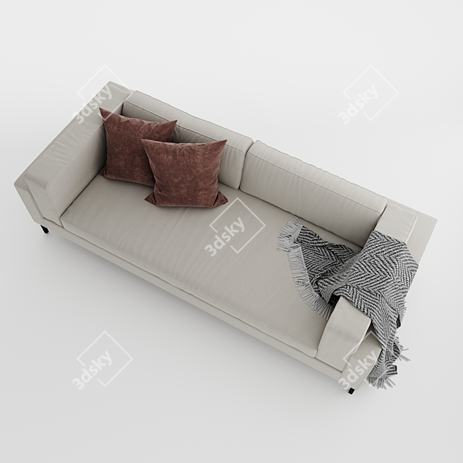 Modern Natur Arm Sofa 3D model image 2