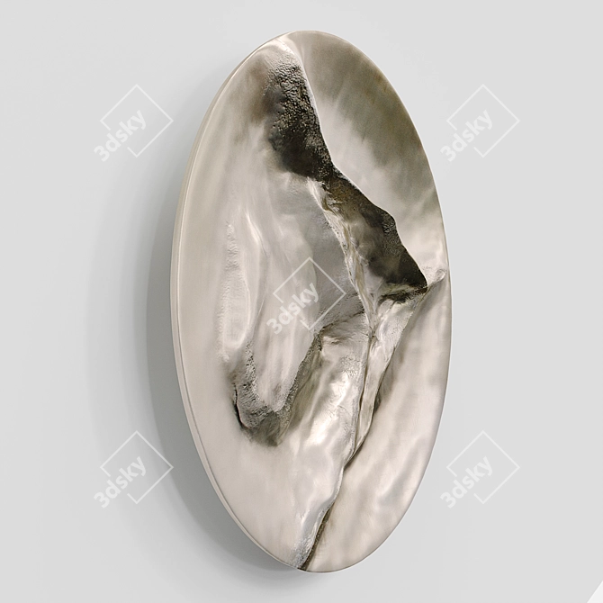 Mountain Stream Metal Sculpture 3D model image 2