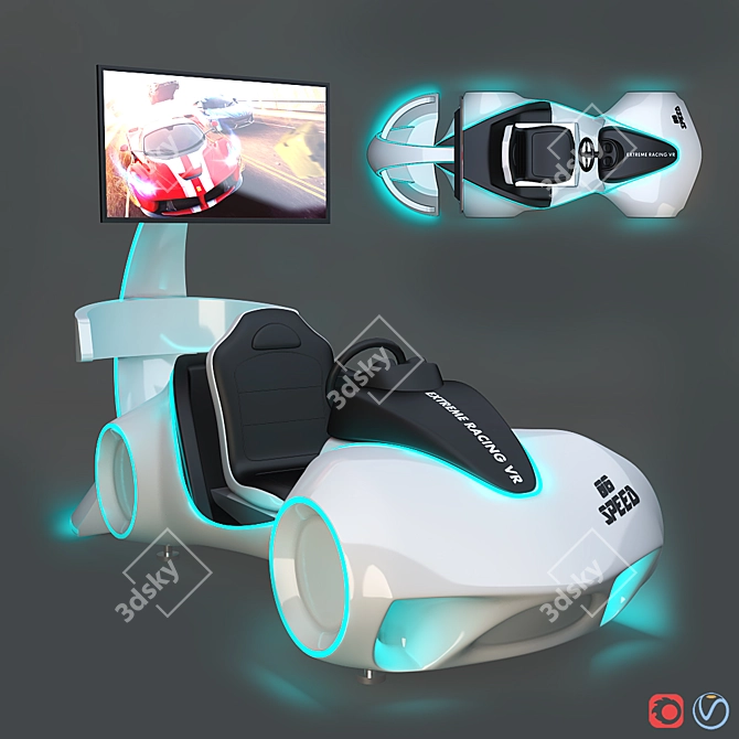 VR Flash Racing: The Ultimate 3D Racing Experience 3D model image 1