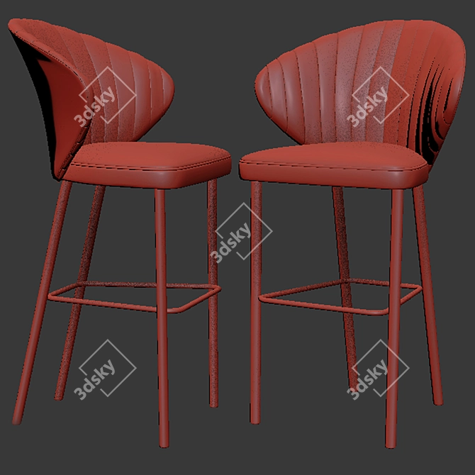 Sleek Heidi Bar Stool - Limited Stock 3D model image 3