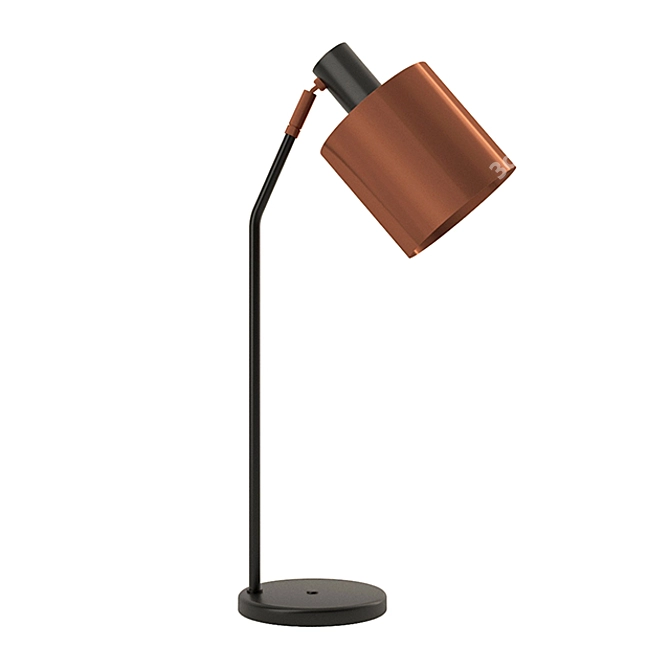 VIOKEF Dexter Table Light: Black Copper 3D model image 1