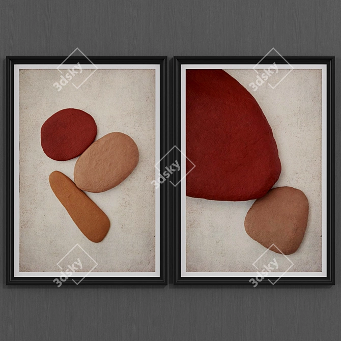 Modern Stone Art Collection 3D model image 1