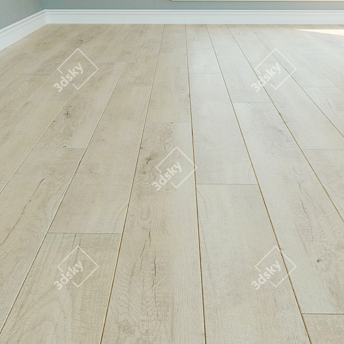 Authentic Wood Laminate Flooring 3D model image 1