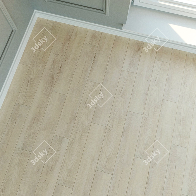 Authentic Wood Laminate Flooring 3D model image 2