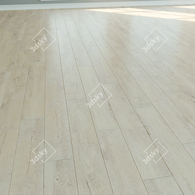 Authentic Wood Laminate Flooring 3D model image 3