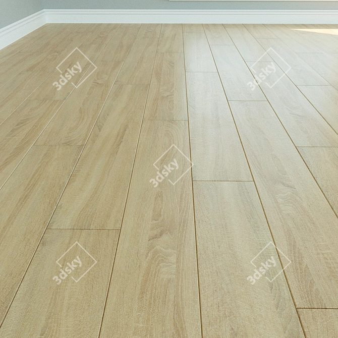 Natural Wood Parquet Laminate 3D model image 1