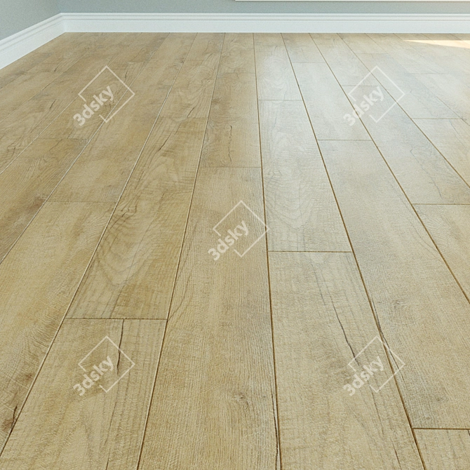 Natural Wood Laminate Parquet 3D model image 1