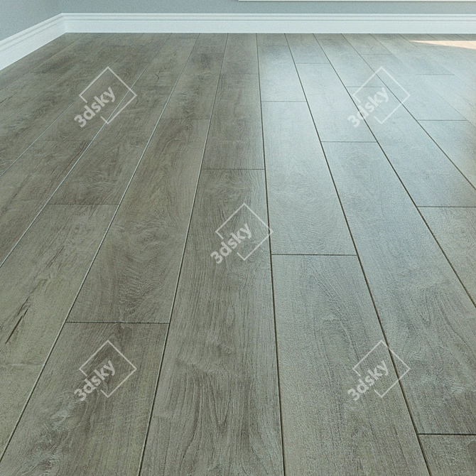 Natural Wood Laminate Flooring 3D model image 1