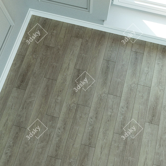 Natural Wood Laminate Flooring 3D model image 3