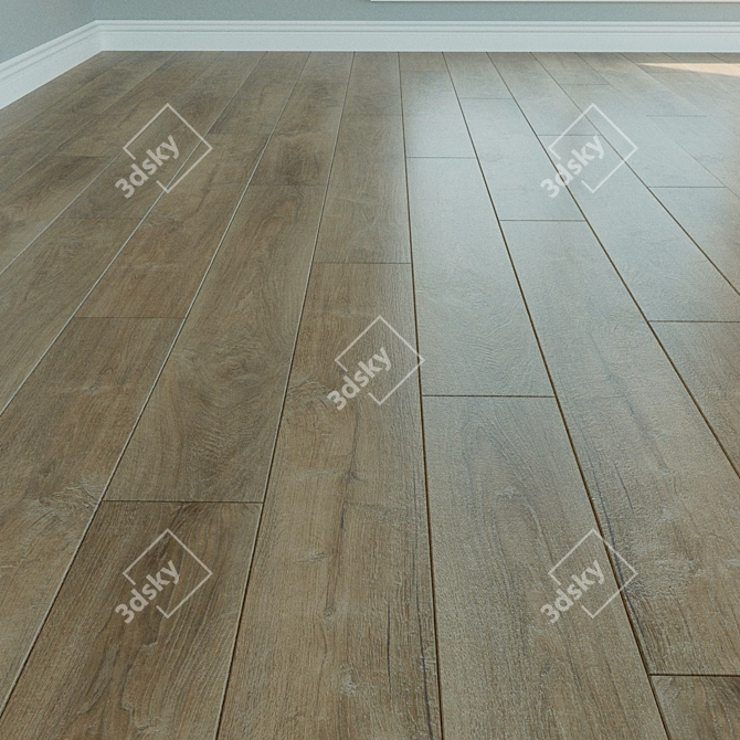 Natural Wood Laminate Flooring 3D model image 1