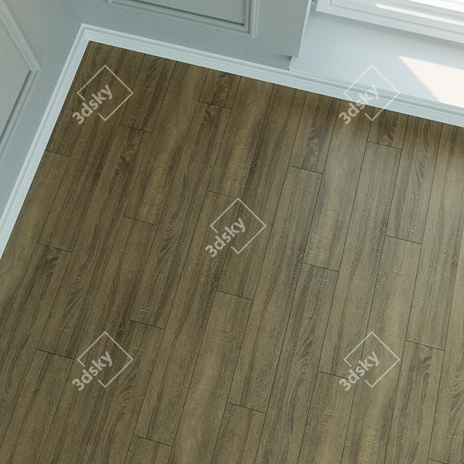 Natural Wood Parquet Laminate 3D model image 3