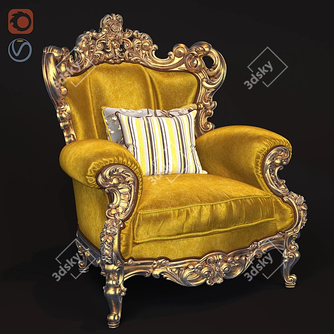 Elegant Varie Classic Chair 3D model image 1