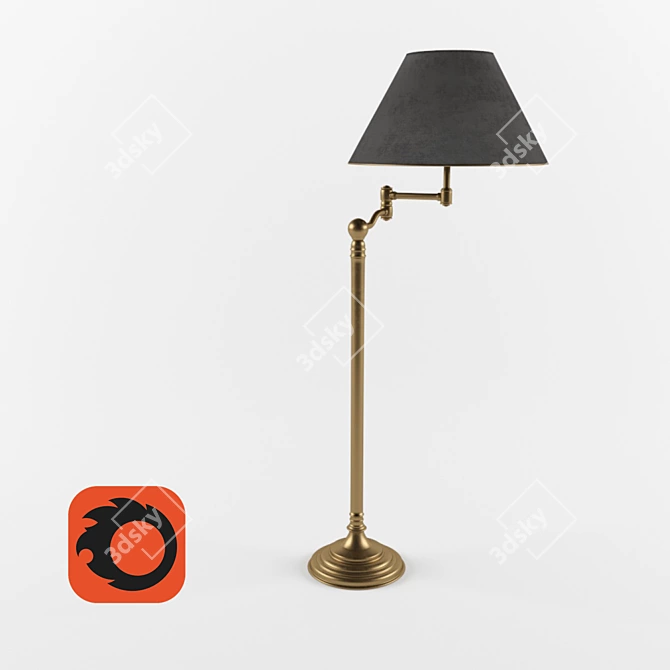 Eichholtz Regis 109743: Elegant Floor Lamp 3D model image 1