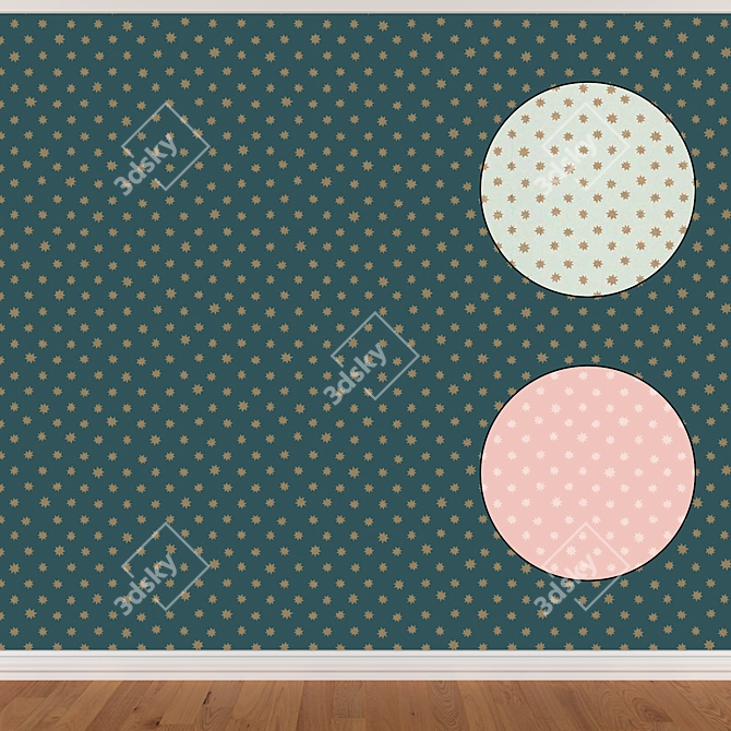 Seamless Wallpaper Set - 3 Colors 3D model image 1