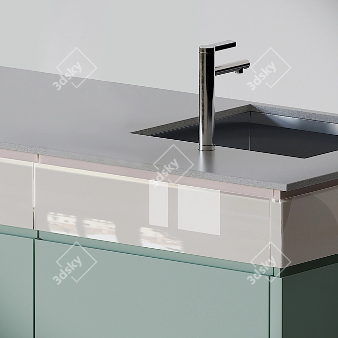 Elegant Kitchen + Dresser: Archetipo Collection 3D model image 3