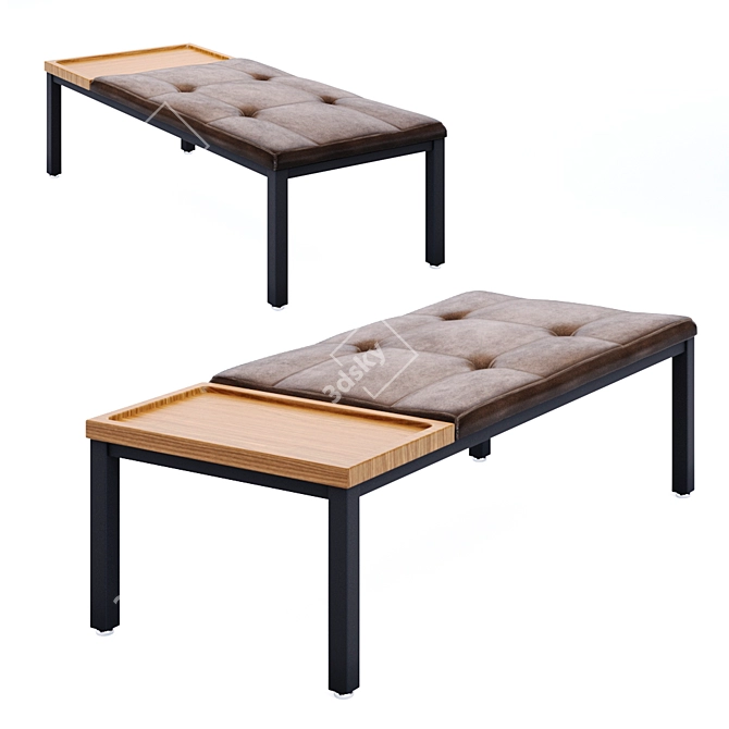 Gus Carlaw Bench: Modern and Elegant Seating Solution 3D model image 1