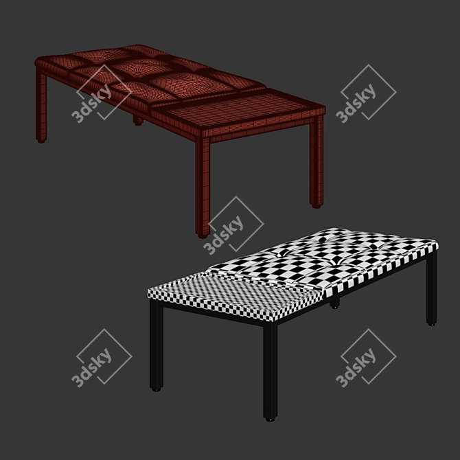 Gus Carlaw Bench: Modern and Elegant Seating Solution 3D model image 3
