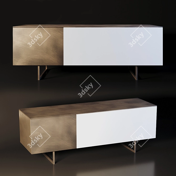 Ruben - Modern Italian Storage Unit (650mm x 1800mm x 550mm) 3D model image 1