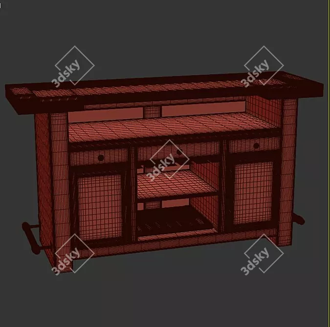 Sturdy Steel Bar 3D model image 3