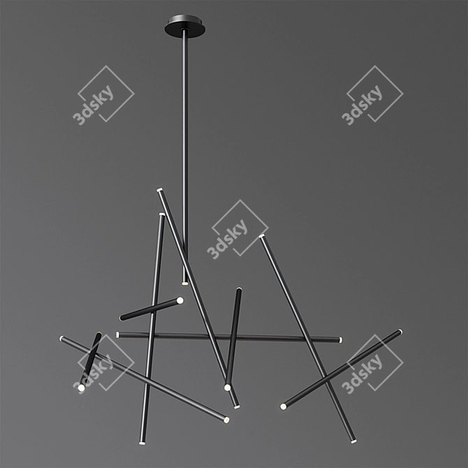 Eurofase Crossroads 18-Light LED Chandelier 3D model image 2