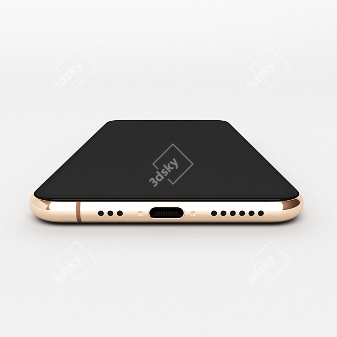 Title: Rose Gold iPhone XS - Stunning Elegance! 3D model image 2