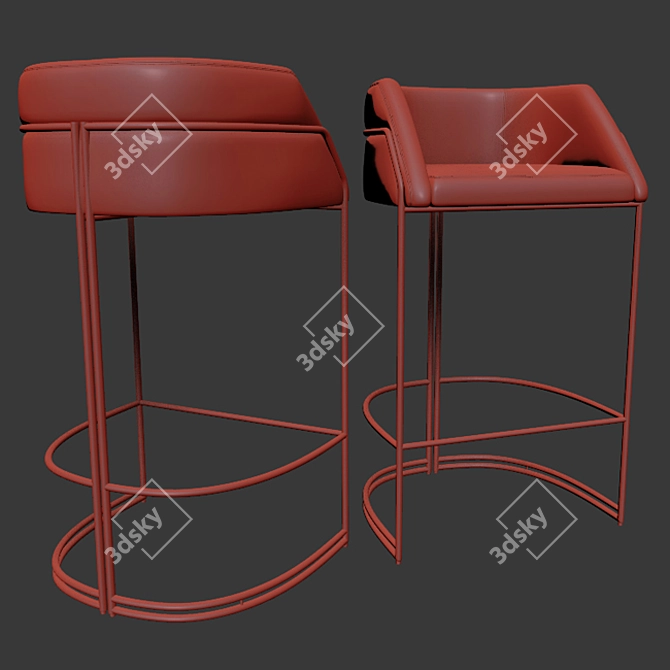 Deja vu Bar Stool by Gio Pagani 3D model image 3