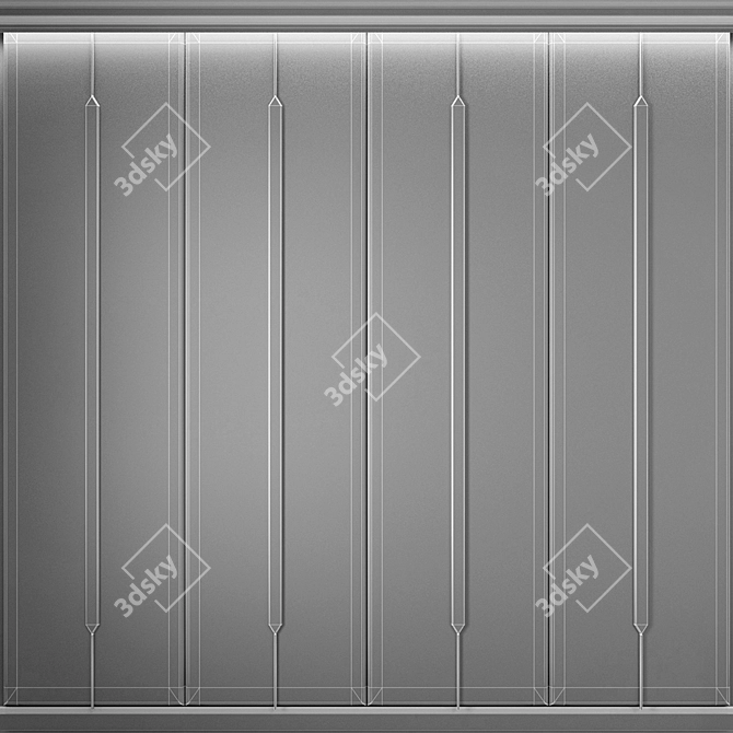 Elegant Decorative Panel - 3200 x 3000mm 3D model image 2