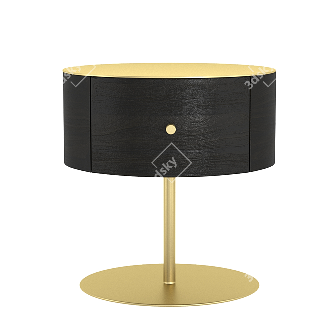 Midnight Gold Nightstand 3D model image 1