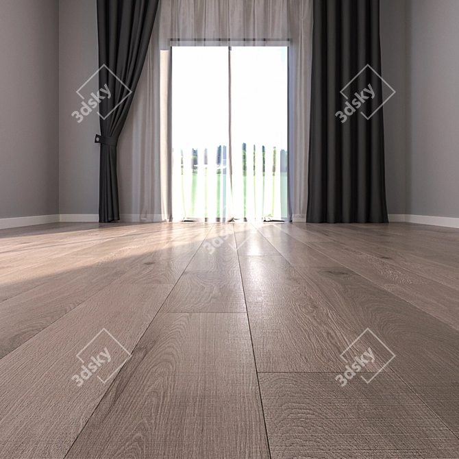 HD Parquet Floor: Stunning Textures 3D model image 2