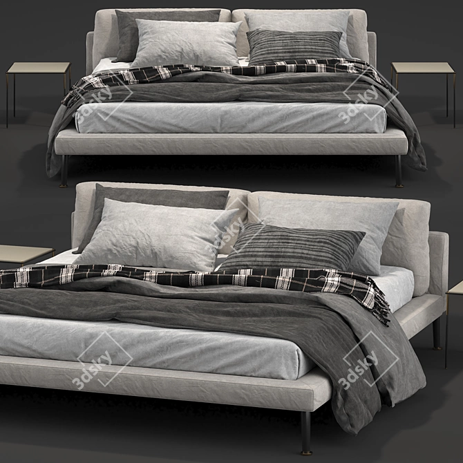 Floyd-Hi Bed: Modern Elegance for Luxurious Living 3D model image 1
