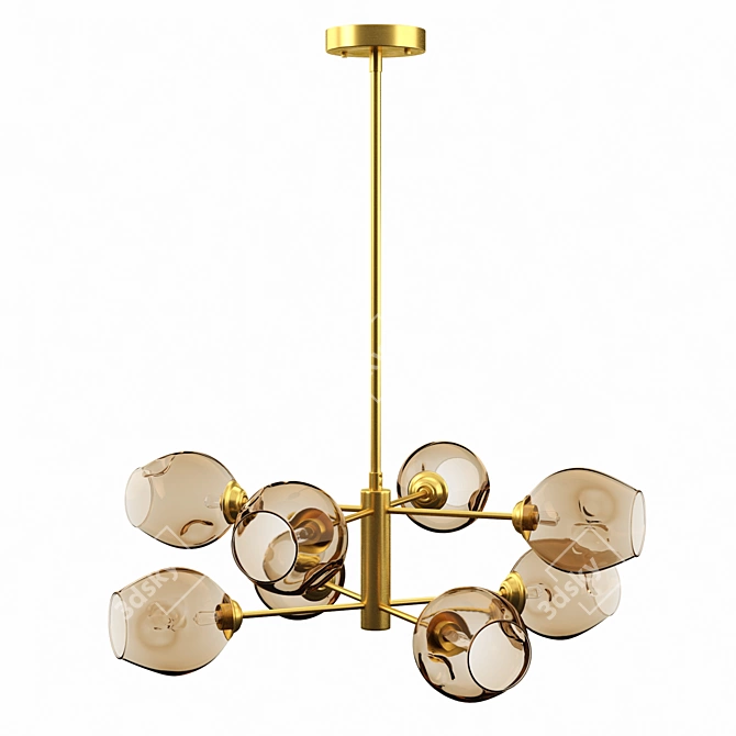 Modern Cassana 8-Light Sputnik Chandelier 3D model image 1