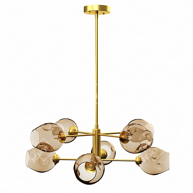 Modern Cassana 8-Light Sputnik Chandelier 3D model image 2