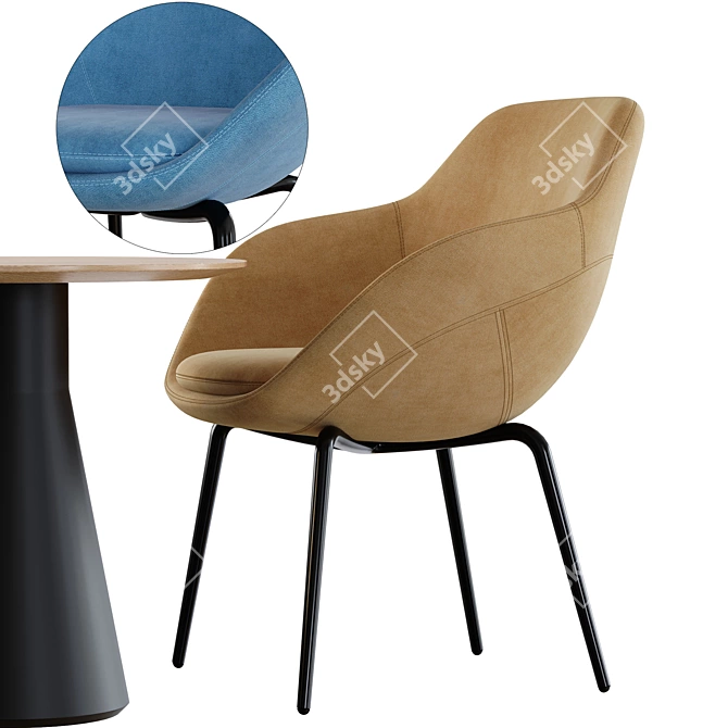 Keilhauer Ponder Mid Back Chair 3D model image 2