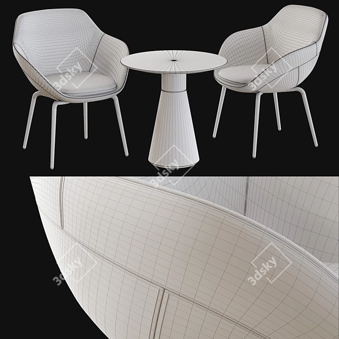 Keilhauer Ponder Mid Back Chair 3D model image 3