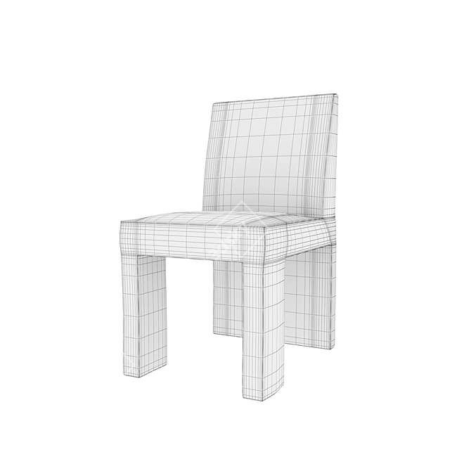 Elegant Thayer Dining Chair 3D model image 3