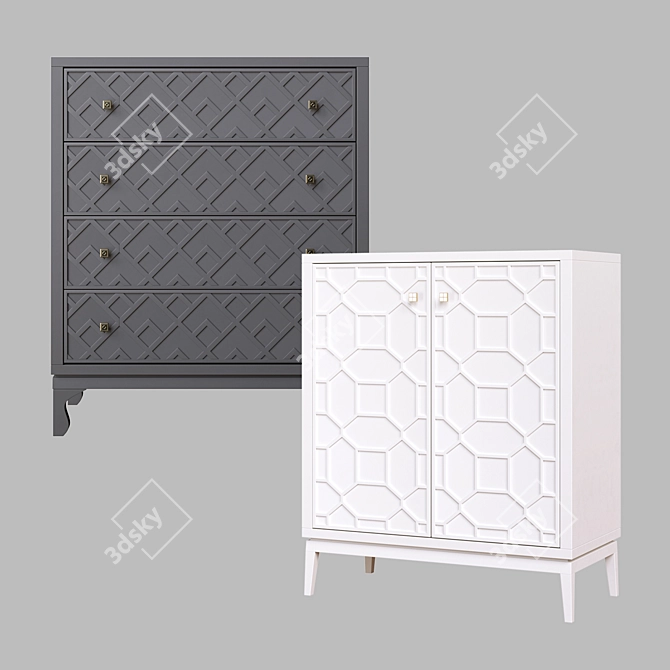 Title: Austin Chest: Stylish and Spacious 3D model image 2
