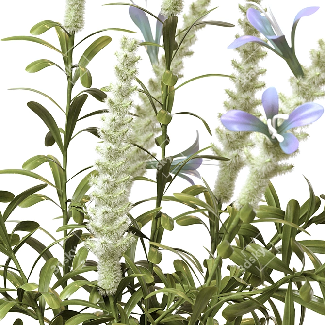 Title: Realistic Artificial Lavender Plant 3D model image 3