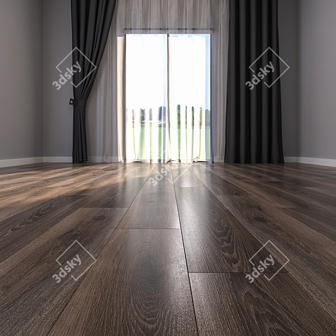 Premium Parquet Flooring Collection 3D model image 2