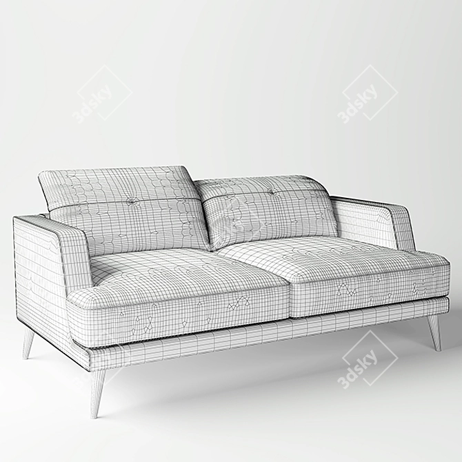 Scandinavian Style Sofa: Elegant & Spacious 3D model image 3