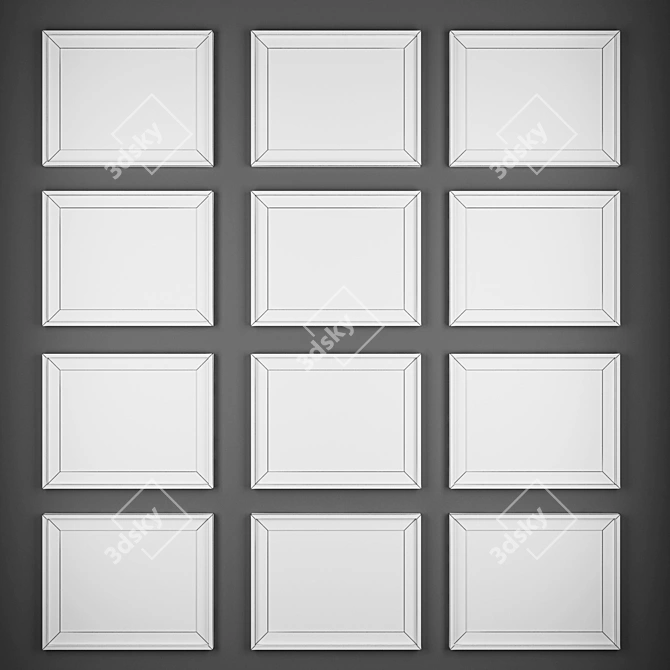 Large Artwork Frame: High Quality, Various Textures 3D model image 3