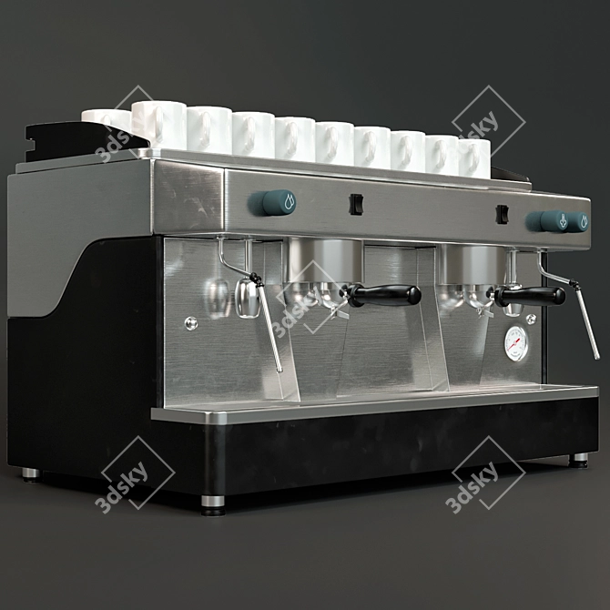 Sleek Coffee Maker 3D Model 3D model image 2