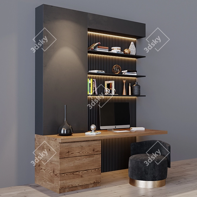 Title: Versatile Workplace Solution 3D model image 2