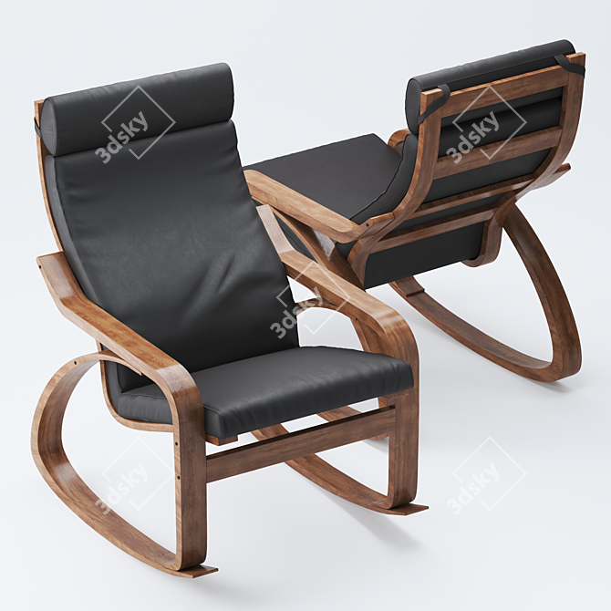 Modern Scandinavian Design Chair 3D model image 2