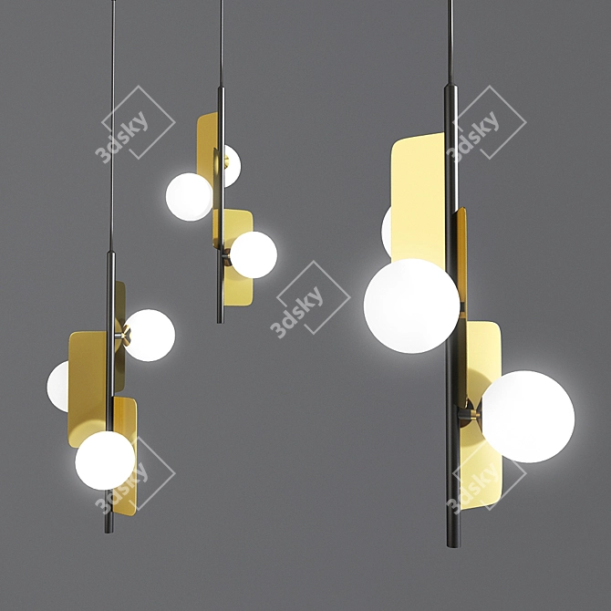 Elegant Karen Pendant Light 3D model image 1