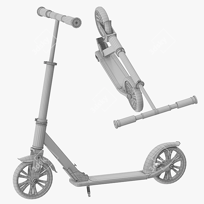 Ultimate Razor A6 Scooter: Superior Model with High-quality Textures 3D model image 3