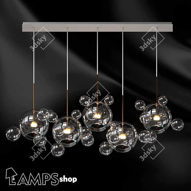 Bolle 5 Box Panel - Illuminating Elegance 3D model image 1