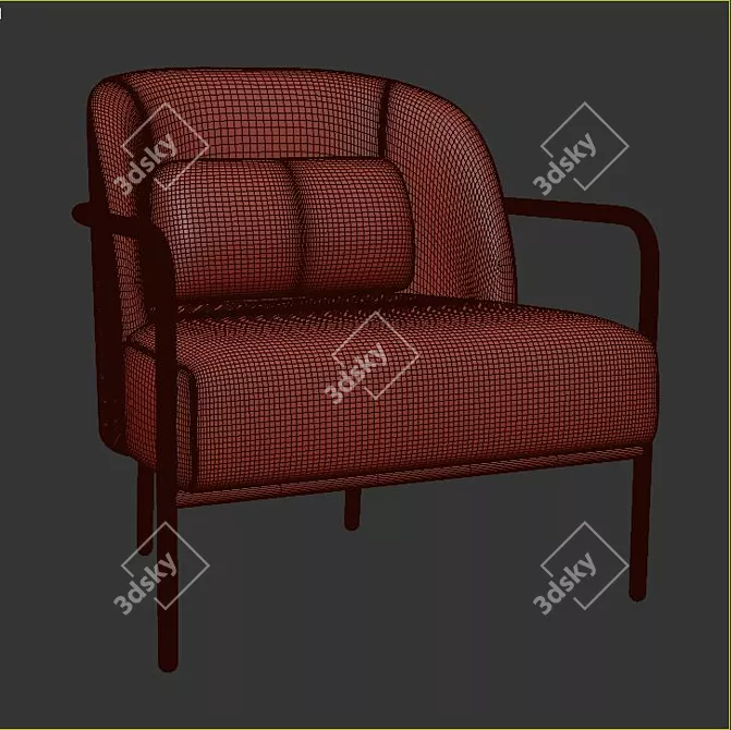 Modern Elegance: Circa Lounge Chair 3D model image 3