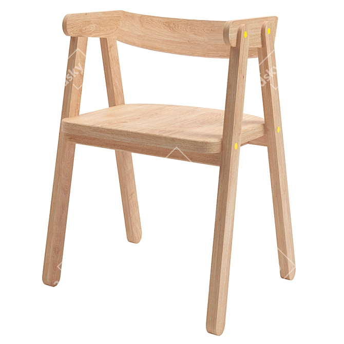 Sleek Dot Chair: Modern Minimalist Comfort 3D model image 2