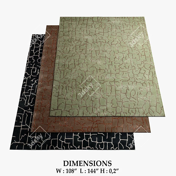 Oceania Seabed Rugs: Elegant and Versatile 3D model image 1