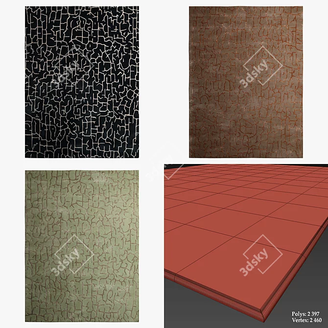 Oceania Seabed Rugs: Elegant and Versatile 3D model image 2